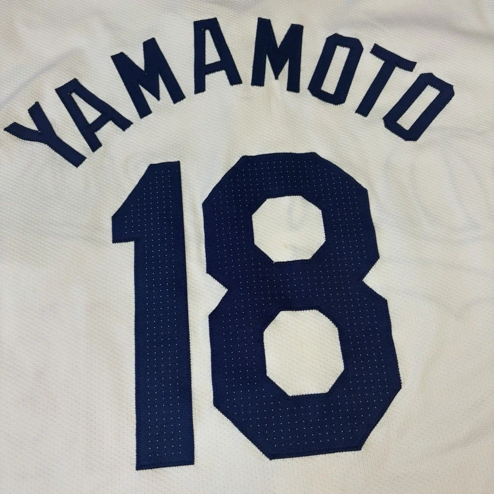 Nike Dodgers Yoshinobu Yamamoto #18 Elite Authentic Jersey Mens 44 Authentic NWT